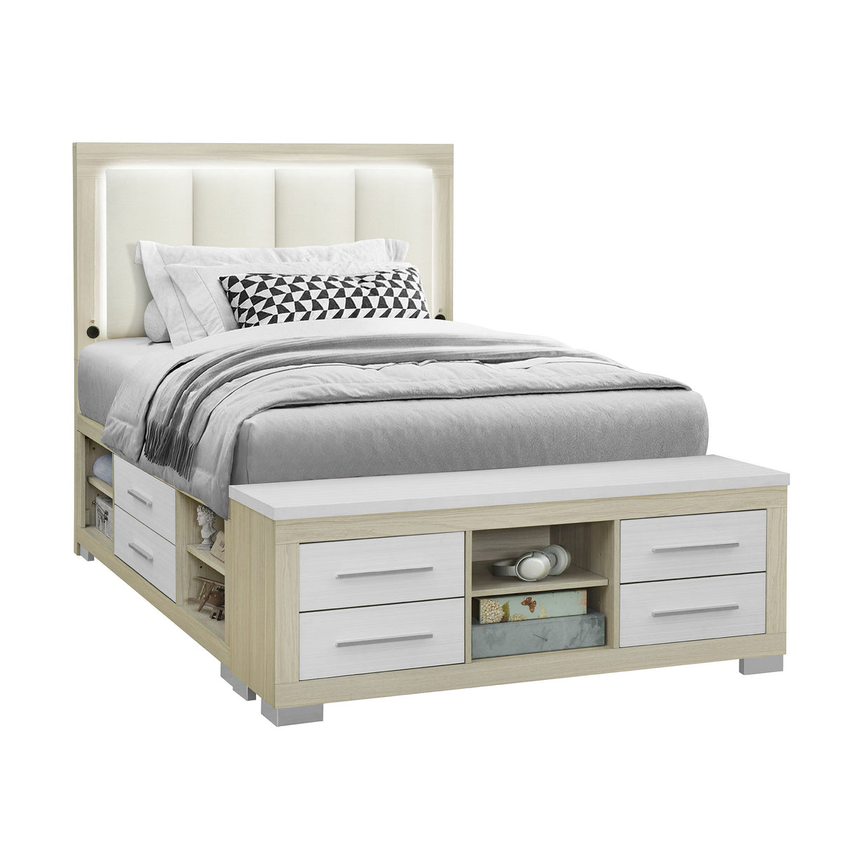 Emilia - 5 Piece Bedroom Set With Panel Headboard