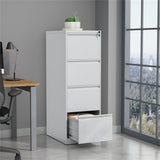 Durable Metal 3 Drawer File Cabinet With Lock For Office Storage