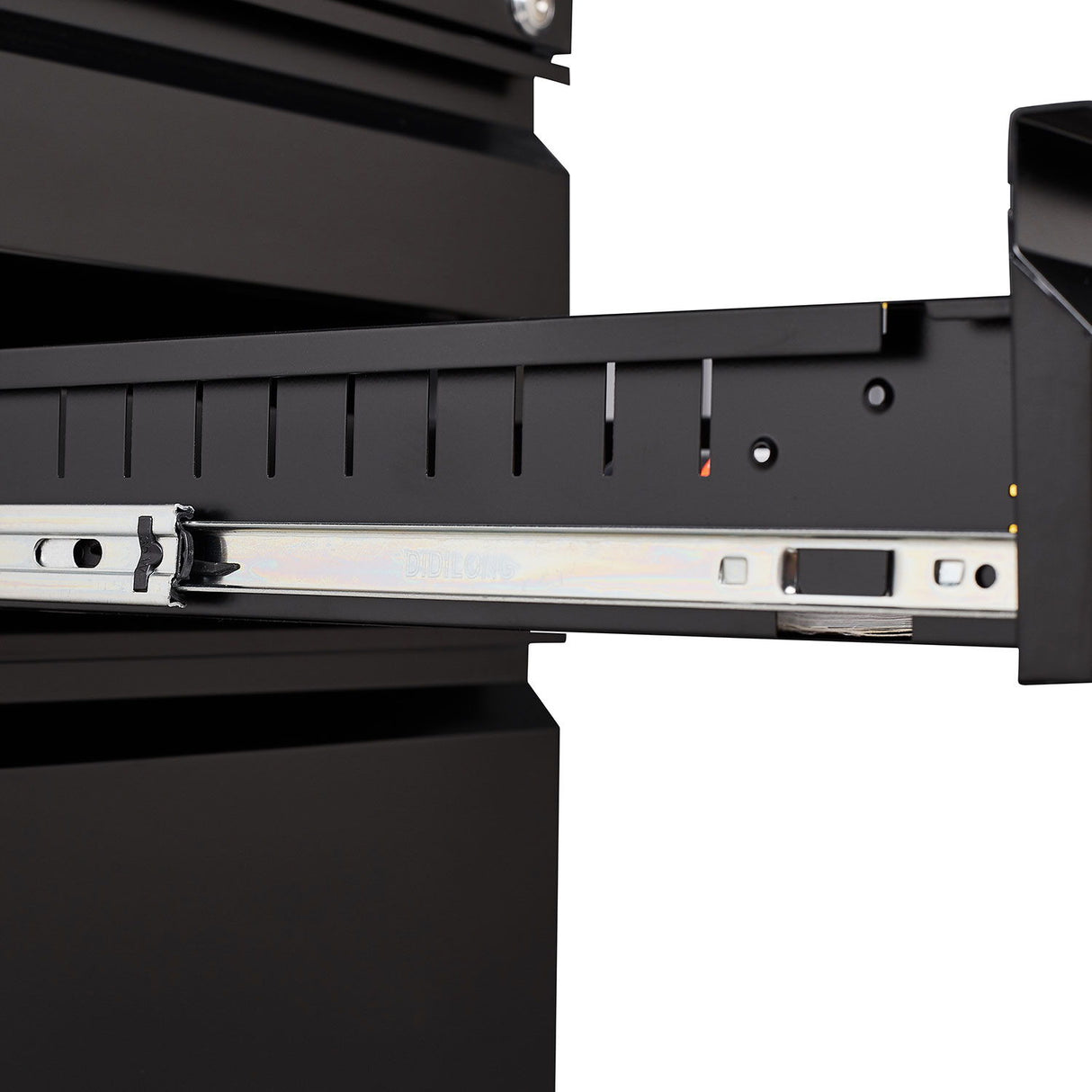 Contemporary Black 3 Drawer Mobile Filing Cabinet With Lock, Metal Office Storage For Legal / Letter Size