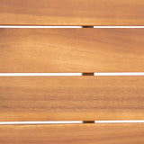 Aston - 2 Piece Wood Outdoor Patio Conversation Seating Set With Cushions