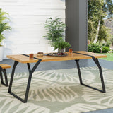 Zora - Dining Table Industrial & Iron Table - Black