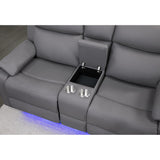 Blanche - Reclining Set With LED Lights, Speaker