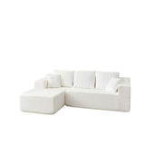 Modular Cloud Sectional Couch With L Shape Chaise, Deep Seat