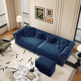 3 In 1 Pull Out Sofa Bed With Movable Ottoman