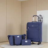 3 Piece Luggage Sets, Softshell Suitcase Spinner Wheels