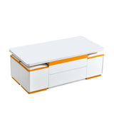 Multi Functional Adjustable Coffee Table With 4 Storage Stools