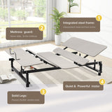 Electric Ergonomic Adjustable Bed Base With Wireless Remote, Quiet Motor, Independent Head And Foot Incline