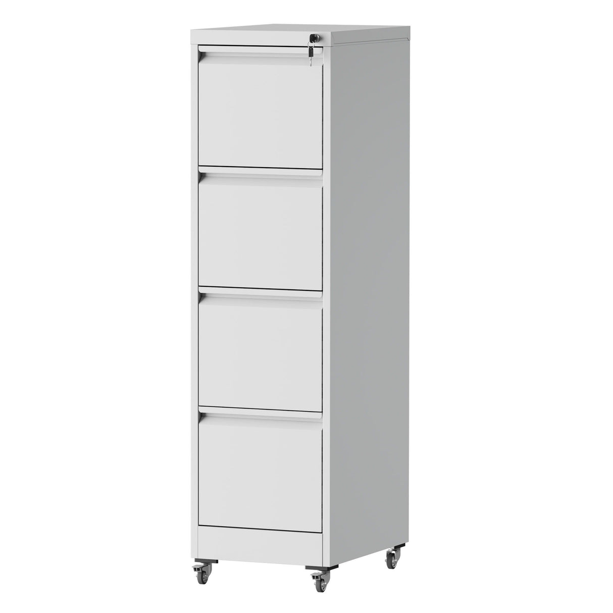 Drawer Metal Locking Vertical File Cabinet With Wheels Heavy Duty Lockable Storage