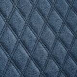 Accent Chair With Quilted Back And Silver Studs - Dark Blue