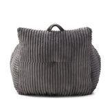 Giant Plush Bean Bag Chair With Armrests And Footstool