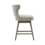 360 Degree Swivel Counter Stool With Silver Detailing