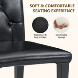 Dining Chairs With Ergonomic Buckle Backrest For Family Dining Rooms