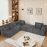 Modular U-Shaped Sectional Sofa With Reversible Design