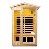 2 Person Far Infrared Old Fir Outdoor Sauna Room - Natural