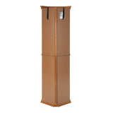 Corner Curio Cabinet With Lights, Adjustable Tempered Glass Shelves, Mirrored Back, Display Cabinet (E26 Light Bulb Not Included)