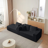 Modular Cloud Sectional Couch With L Shape Chaise, Deep Seat