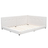 Modern Upholstered Platform Bed With USB Ports And LED Belt