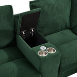 Modern U-Shaped Sectional Sofa With Storage Ottomans