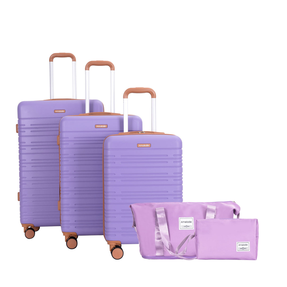 5 Piece Set Hard Case Spinner Wheels Luggage Sets With Tsa Lock