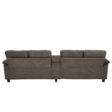 Modern U-Shaped Sectional Sofa With Storage Ottomans