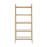 Parker - Bookcase With 5 Shelves - Off White / Natural