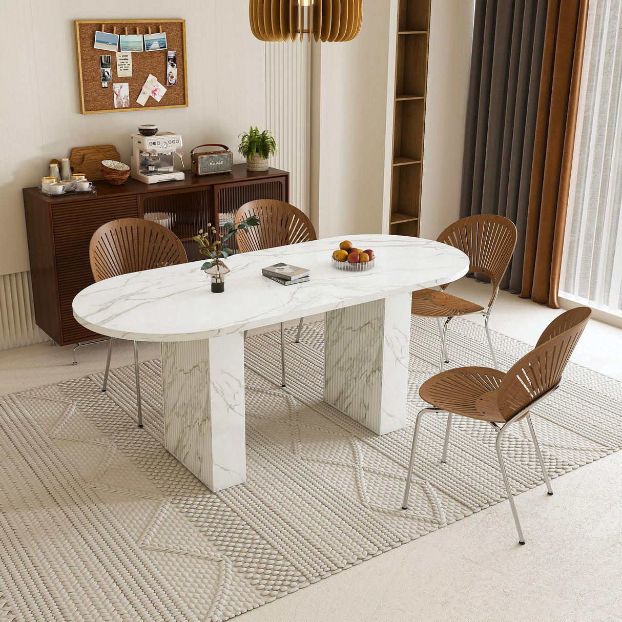 Oval Dining Table - White