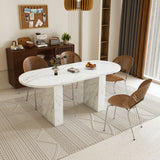 Oval Dining Table - White