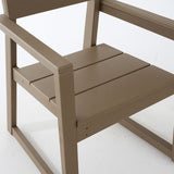 5 Piece Outdoor Dining Set, Table With Umbrella Hole And 4 Armrest Chairs