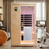 2 Person Far Infrared Hemlock Indoor Sauna Room - Natural