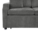 Modern L Shaped Sectional Sofa Bed With Hidden Storage Chenille Upholstery