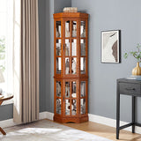 Corner Curio Cabinet With 5 Shelves And Lighting System (E26 Light Bulb Not Included)