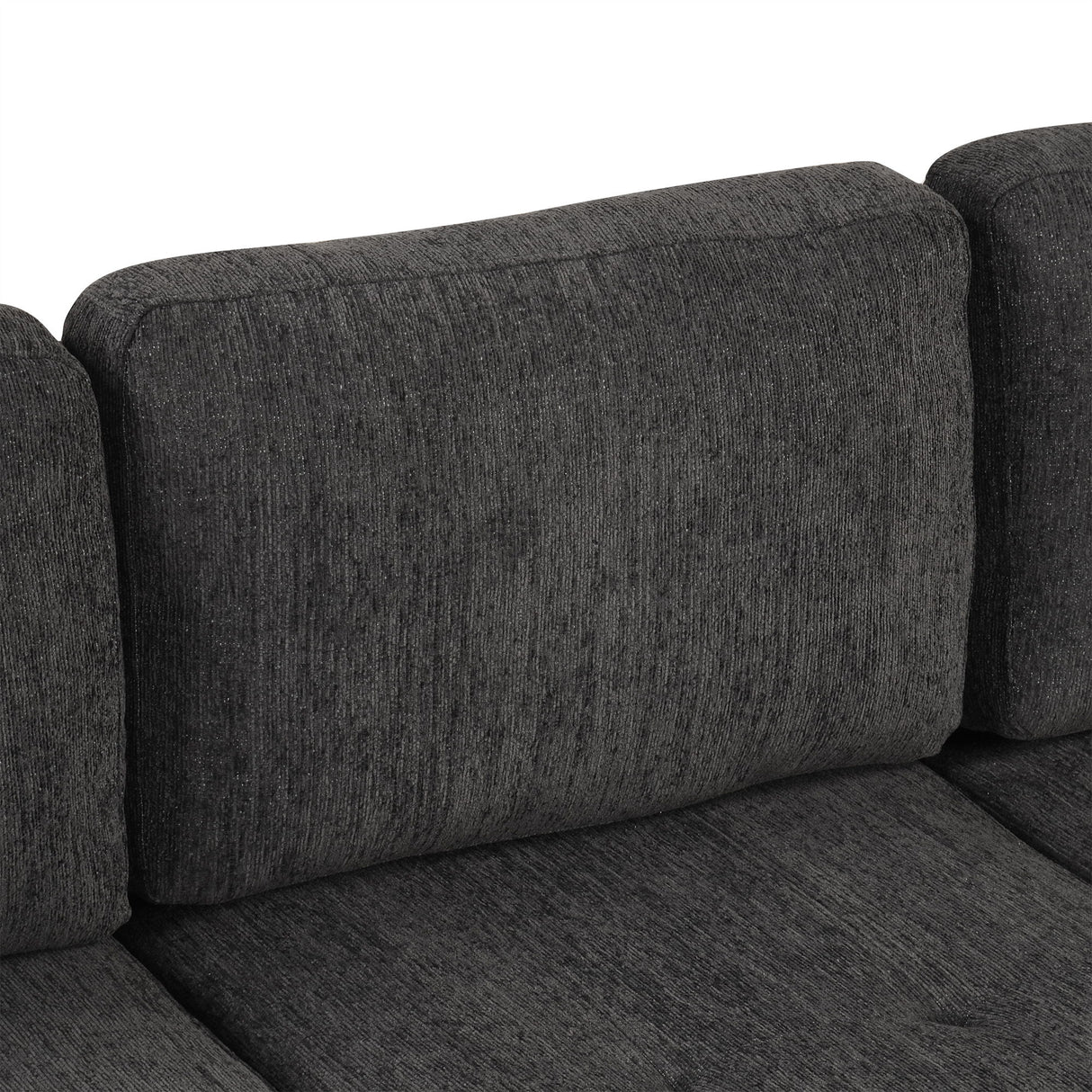 Convertible L Shaped Sofa Couch With Storage, Cup Holders, USB Ports