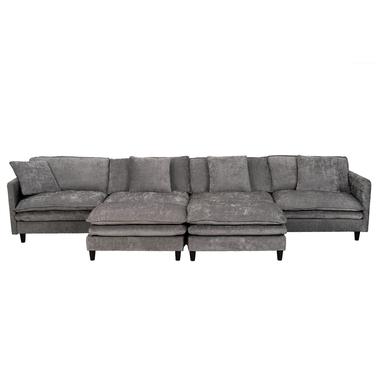 Modular U Shaped Sofa, With Adjustable Layout For Comfort And Durability - Gray