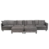 Modular U Shaped Sofa, With Adjustable Layout For Comfort And Durability - Gray