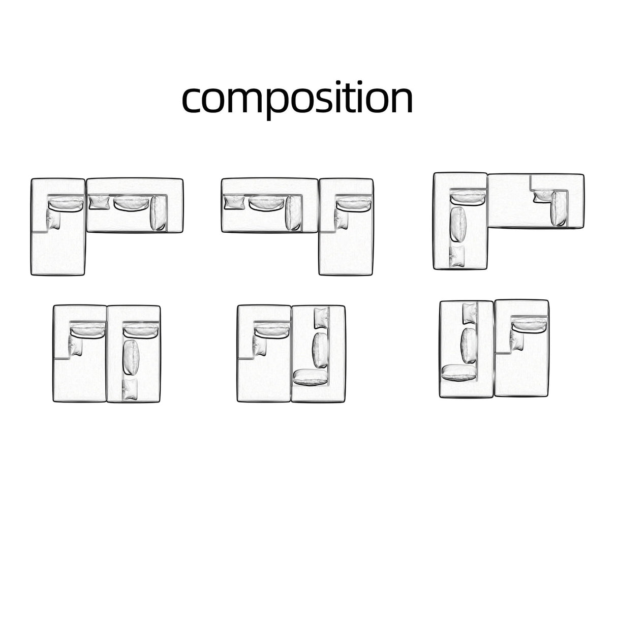 Modular Corner Sofa With Soft Linen Fabric