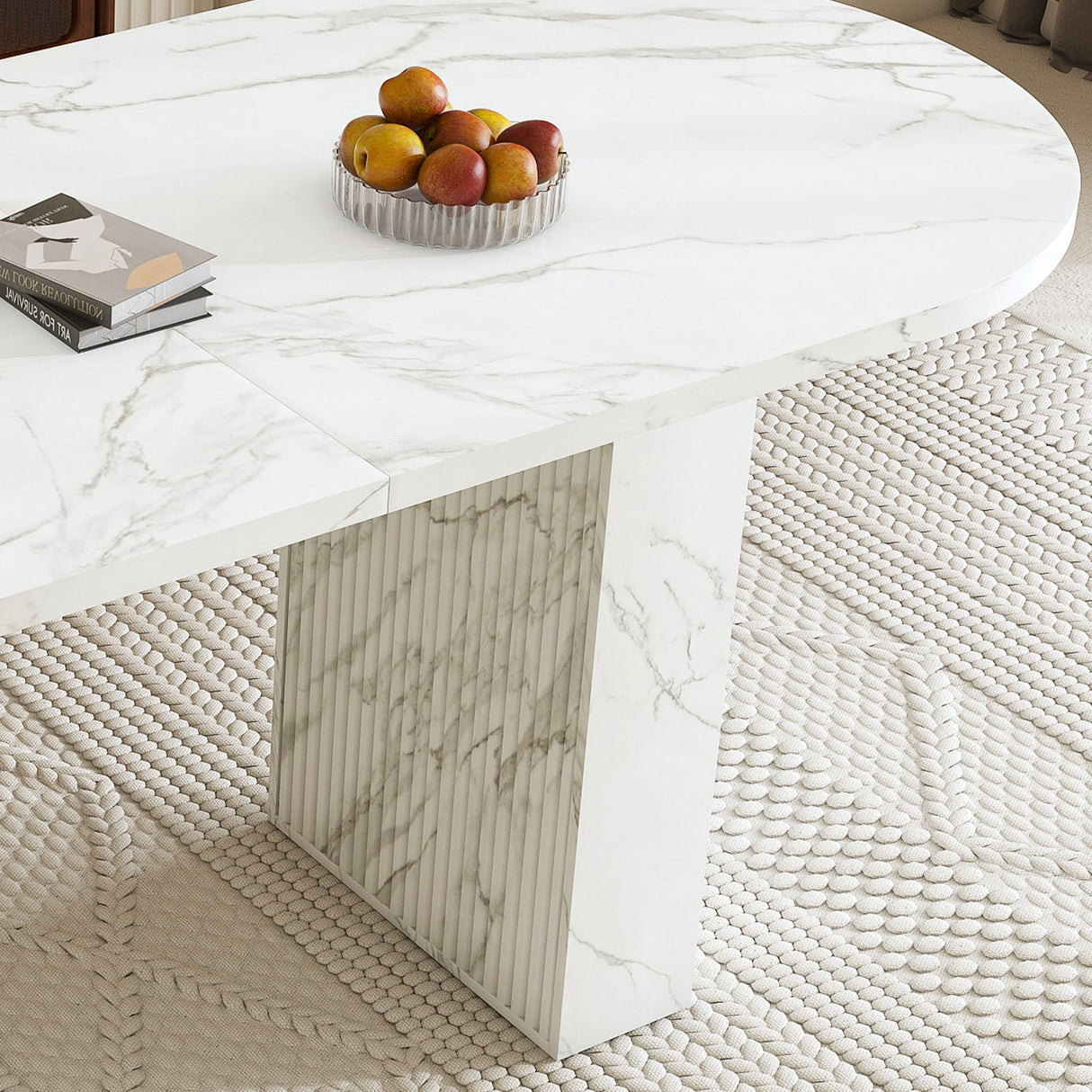 Oval Dining Table - White