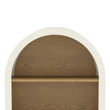 Arched Small Bookcase, Storage Cabinet, Bookshelf With 3 Shelves For Living Room - Oak / White