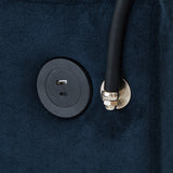 Modern Style Armchair Chaise Lounge Sofa Couch With Movable Storage Ottoman, USB Ports, Cup Holders, Phone Holder, Side Pockets