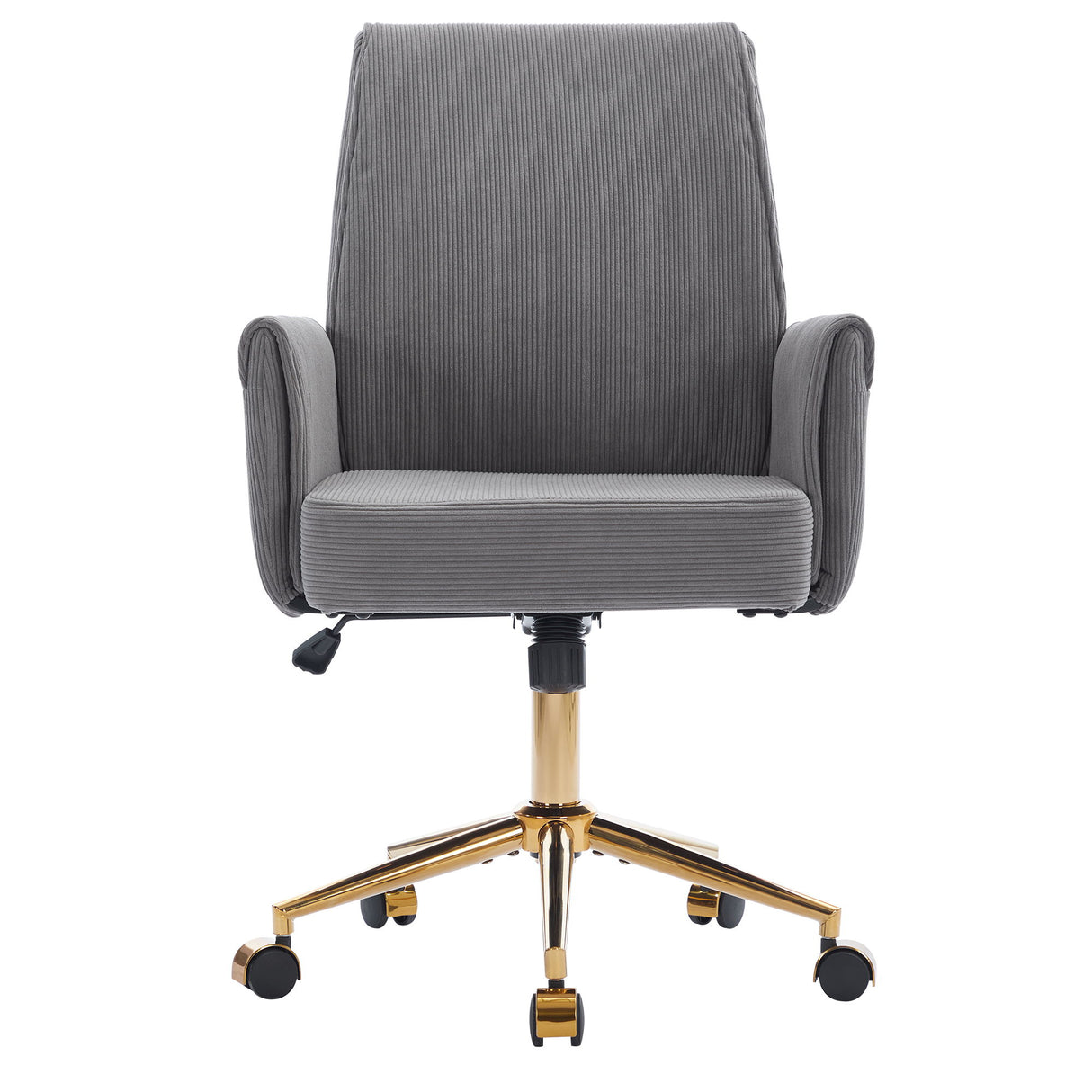 Ergonomic Mid-Back Office Chair With Striped Velvet Fabric