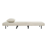3 In 1 Foldable Linen Chaise Lounge With Adjustable Backrest