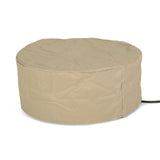 Round Iron Fire Pit With 40,000 Btu