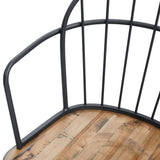 Contemporary Indoor Dining Set With Metal Legs, Birch, And Metal - Black / Natural